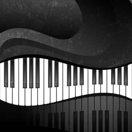 Abstract background with piano keys in grunge style  EPS10 vector illustration  Contains opacity mask のイラスト素材