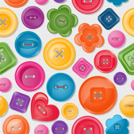 Seamless background with colorful buttons illustration のイラスト素材