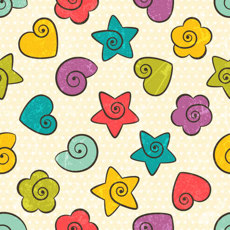 Seamless texture with color  shapes  EPS 10 vector illustration のイラスト素材