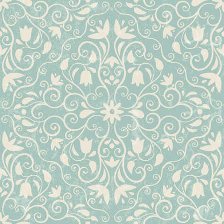 Seamless floral background  EPS 10 vector illustration  Grunge effect can be removed のイラスト素材