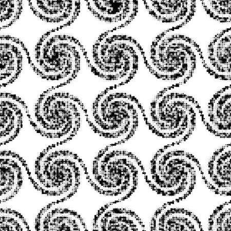 Abstract geometric   with swirls. Seamless pattern. のイラスト素材