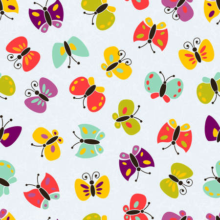 Seamless colorful butterfly pattern. のイラスト素材