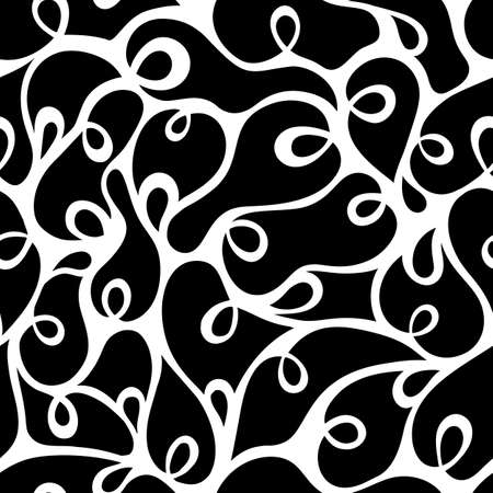 Monochrome abstract background. Black and white seamless pattern. EPS 8 vector illustration.のイラスト素材
