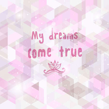 Romantic dream background. Seamless geometric pattern. のイラスト素材