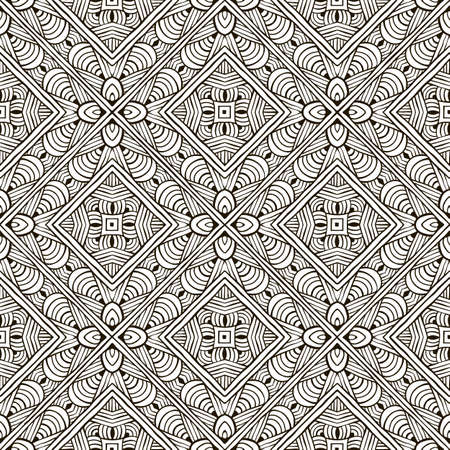 Abstract hand-drawn monochrome seamless pattern. のイラスト素材