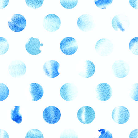 Watercolor seamless dots pattern. のイラスト素材