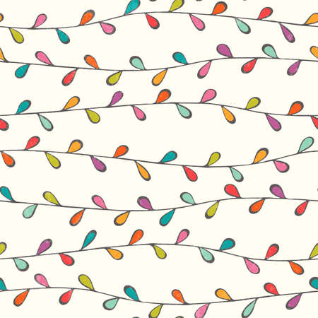 Seamless pattern with stylized branches. Pretty infantile background. EPS10 vector illustration.のイラスト素材