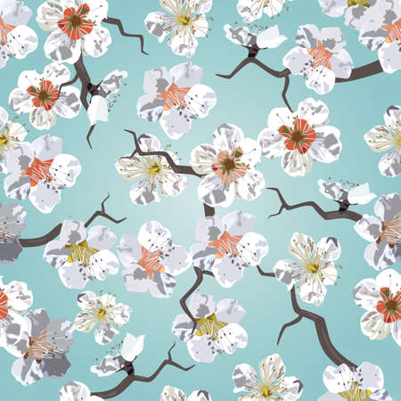 Sakura seamless patternのイラスト素材