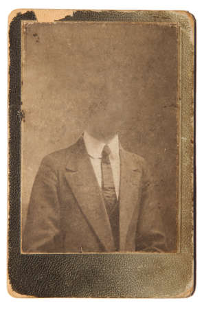 Old photo isolated on white background
