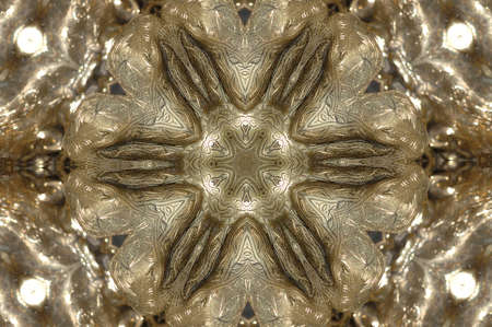 Abstract Golden Forms Pattern, coming from a fractal design.の写真素材