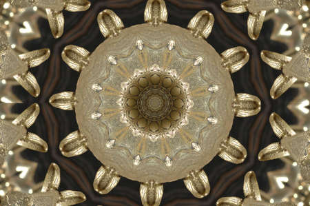 Abstract Golden Forms Pattern, coming from a fractal design.