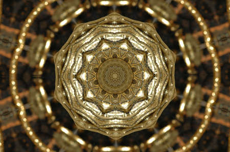 Abstract Golden Forms Pattern, coming from a fractal design.