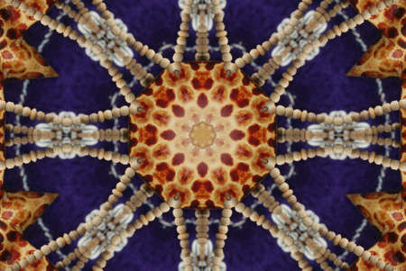 Ornate layers of shapes, kaleidoscopic design - fractal abstract background