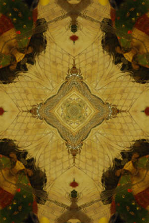 Abstract Golden Forms Pattern, coming from a fractal design.の写真素材