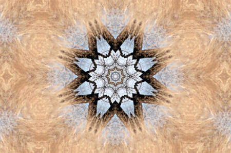 beige with blue decorative patternの写真素材