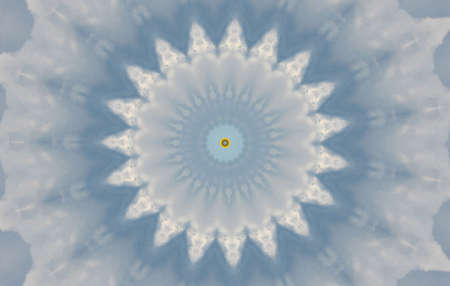 Abstract blue kaleidoscope winter background
