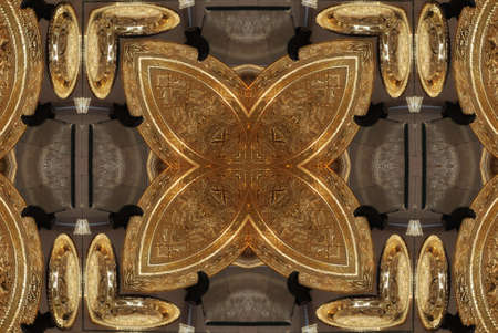Abstract Golden Forms Pattern, coming from a fractal design.