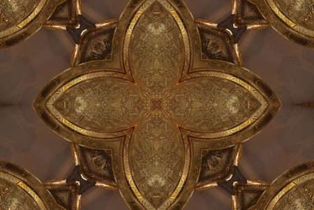 Abstract Golden Forms Pattern, coming from a fractal design.