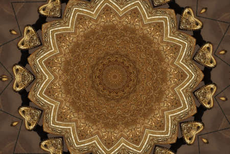 Abstract Golden Forms Pattern, coming from a fractal design.の写真素材