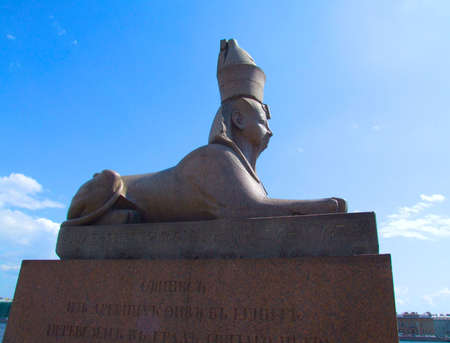 Ancient Egyptian sphinx in St.Petersburg, Russiaの写真素材