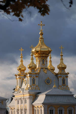 Church of Grand Palace in Petrodvorets (Peterhof), St Petersburg, Russiaの写真素材