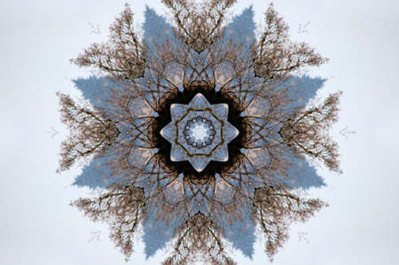 A kaleidoscope, abstract fantasy, illustration, can be used as a backgroundの写真素材