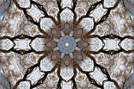 A kaleidoscope, abstract fantasy, illustration, can be used as a backgroundの写真素材