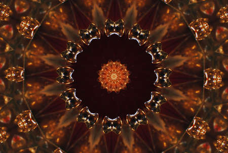 A kaleidoscope, abstract fantasy, illustration, can be used as a backgroundの写真素材