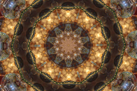 A kaleidoscope, abstract fantasy, illustration, can be used as a backgroundの写真素材