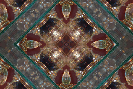 A kaleidoscope, abstract fantasy, illustration, can be used as a backgroundの写真素材