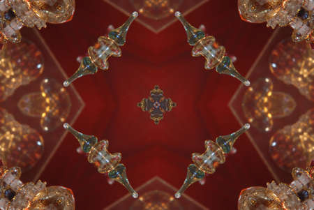 A kaleidoscope, abstract fantasy, illustration, can be used as a backgroundの写真素材