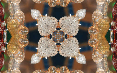 A kaleidoscope, abstract fantasy, illustration, can be used as a backgroundの写真素材