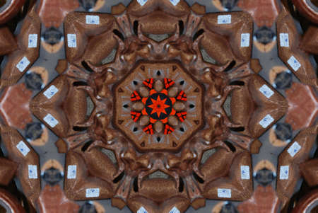 A kaleidoscope, abstract fantasy, illustration, can be used as a backgroundの写真素材