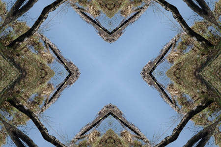 A kaleidoscope, abstract fantasy, illustration, can be used as a backgroundの写真素材