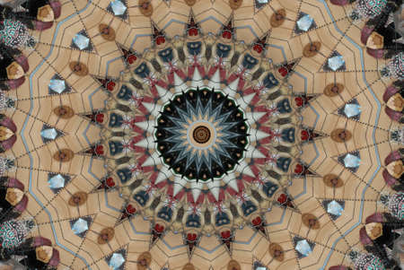 A kaleidoscope, abstract fantasy, illustration, can be used as a backgroundの写真素材