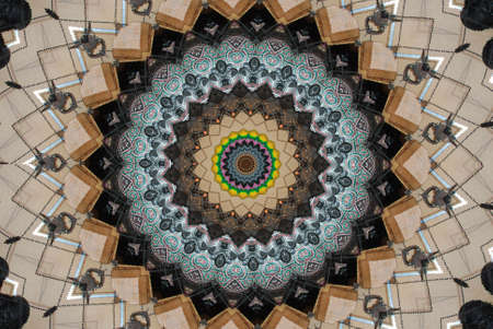 A kaleidoscope, abstract fantasy, illustration, can be used as a backgroundの写真素材