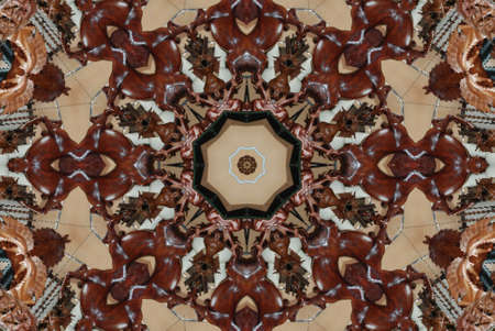 A kaleidoscope, abstract fantasy, illustration, can be used as a backgroundの写真素材