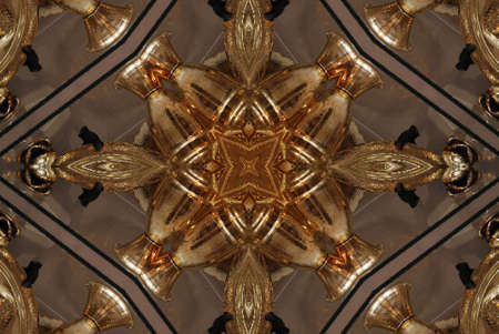 A kaleidoscope, abstract fantasy, illustration, can be used as a backgroundの写真素材