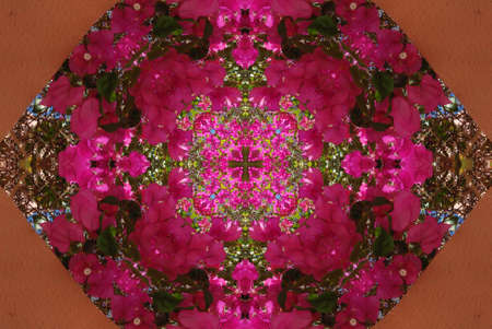 A kaleidoscope, abstract fantasy, illustration, can be used as a backgroundの写真素材