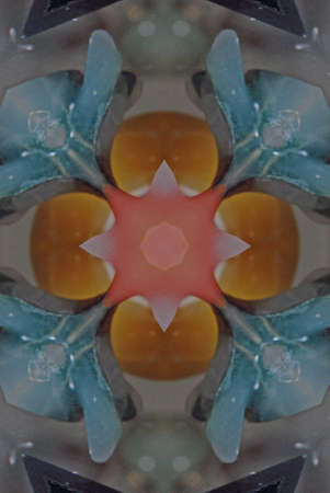 A kaleidoscope, abstract fantasy, illustration, can be used as a backgroundの写真素材