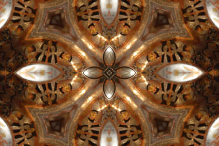 A kaleidoscope, abstract fantasy, illustration, can be used as a backgroundの写真素材