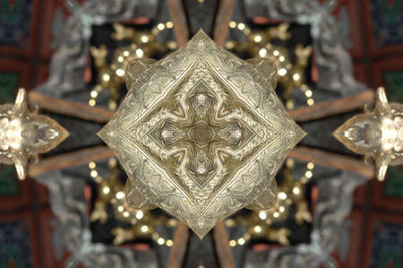 A kaleidoscope, abstract fantasy, illustration, can be used as a backgroundの写真素材