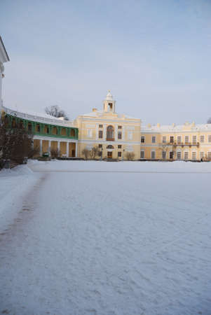 Fragment of tsar palace in Pavlovsk near St.Petersburgの写真素材