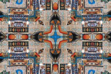 A kaleidoscope, abstract fantasy, illustration, can be used as a backgroundの写真素材
