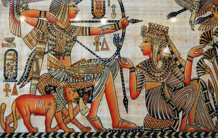Egyptian papyrus in traditional style