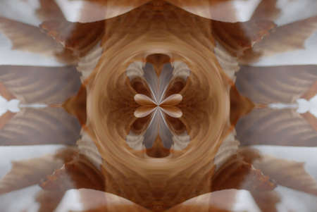 A kaleidoscope, abstract fantasy, illustration, can be used as a backgroundの写真素材