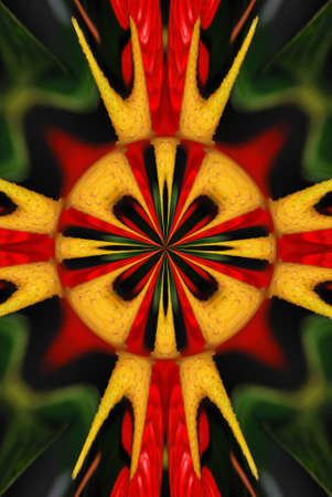 A kaleidoscope, abstract fantasy, illustration, can be used as a backgroundの写真素材