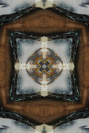 A kaleidoscope, abstract fantasy, illustration, can be used as a backgroundの写真素材