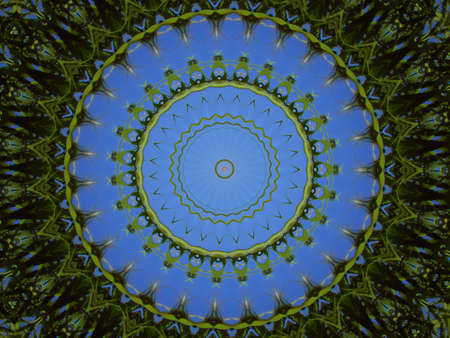 A kaleidoscope, abstract fantasy, illustration, can be used as a backgroundの写真素材