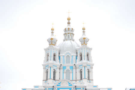 Smolny cathedral in St.Petersburg, Russiaの写真素材
